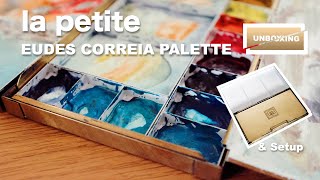 Unboxing  la petite  eudes correia watercolor palette set up brass craig young holbein 水彩 金屬 調色盤 [upl. by Powers]