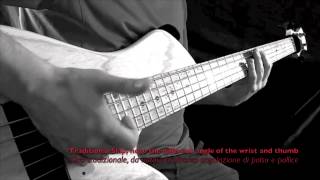 Double Thumb technique for Electric Bass di Carlo Chirio  movimento base del Double Thumb [upl. by Plate277]