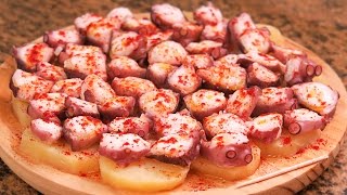 Pulpo a la Gallega  Receta explicada paso a paso [upl. by Mcgraw]