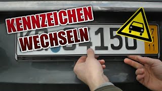 Kennzeichen am Auto wechseln  TOP ANLEITUNG  ohne Werkzeug [upl. by Ailiec]