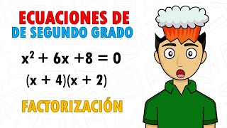 ECUACIONES DE SEGUNDO GRADO POR FACTORIZACIÓN Super facil  Para principiantes [upl. by Atiugal976]