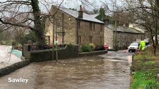 Storm Ciara Ribble Valley  River Ribble  9th February 2020 [upl. by Brietta]