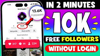 How to Get Free Tiktok followers in 2024  How to Increase Tiktok Followers  Free TikTok Followers [upl. by Oys]