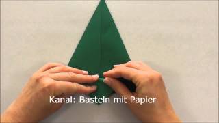 Tannenbaum basteln  Anleitung Weihnachtsbaum basteln  Weihnachtsdekoration  einfaches Origami [upl. by Adnim]