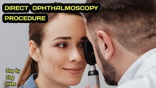 Procedure of direct ophthalmoscopy explained indetail eyecareoptom optometrist ophthamologist [upl. by Rezzani]