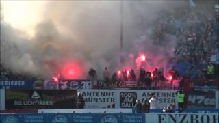 Preußen Münster vs MSV Duisburg Pyro vom MSV 02112014 [upl. by Burner729]