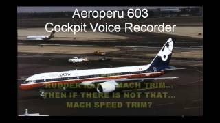 Aeroperu 603  Cockpit Voice Recorder [upl. by Atreb752]