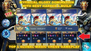 LATE GAME OVERPOWERED HARPER 1 STRATEGY  MAGIC CHESS BEST SYNERGY  Mobile Legends Bang Bang [upl. by Adyeren195]