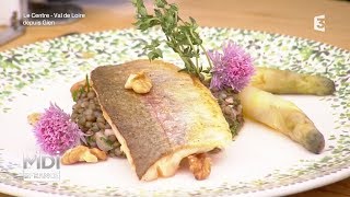 Recette  Filet de truite en salade de lentilles et asperges [upl. by Aamsa]