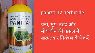 Paniza 32 herbicide Pendimethalin 30   imazethapyr 2  ec use in hindi [upl. by Nij417]