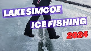 Ice Fishing Lake Simcoe Cooks Bay January 27th 2024 [upl. by Montague]