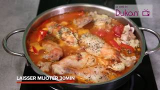 Le Poulet à la Basquaise Recette Dukan [upl. by Alvina]