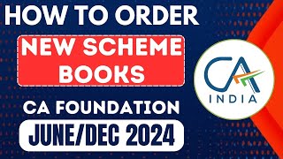 How to Order Books CA Foundation JuneSep 2024 from ICAI  ICAI Study Material Order 2024 [upl. by Cart]