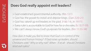 EVERYONE  Does God really appoint evil leaders [upl. by Eet]