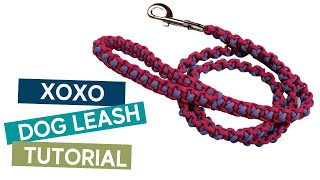 HOW TO MAKE AN XOXO DOG LEASH PARACORD TUTORIAL [upl. by Yeoz902]