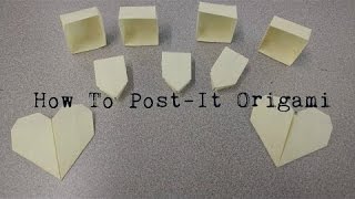 How to PostIt Origami Box Heart Frog [upl. by Akirre]