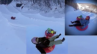 Snow Tubing with Family at Plattekill Mountain [upl. by Yerffe954]