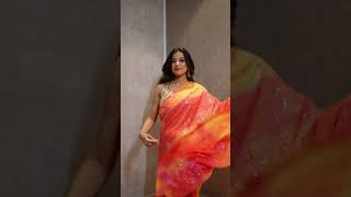 PartyReady Saree  Asopalavs Designer Orange Sequins Saree [upl. by Carothers]