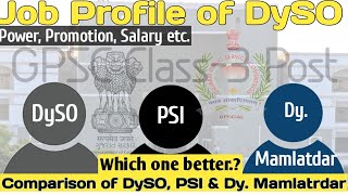 Job Profile Deputy Section Officer DySO I Basic Comparison in DYSO PSI amp Deputy Mamlatdar [upl. by Alegnaed]