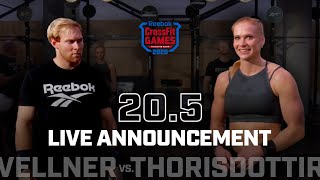 Pat Vellner vs Annie Thorisdottir — CrossFit Open Announcement 205 [upl. by Lasiaf17]