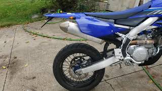 2021 wr450 street legal supermoto [upl. by Anayhd132]