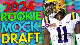 2024 DYNASTY ROOKIE MOCK DRAFT for Dynasty Fantasy Football 1QB [upl. by Blaseio770]