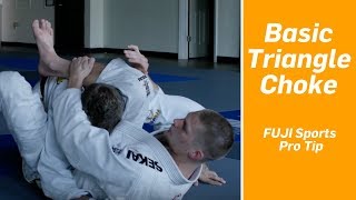 TRIANGLE CHOKE FROM GUARD  BEST BJJ SUBMISSION FOR BEGINNERS [upl. by Dnaloy]