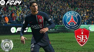 FIFA 24  PSG vs Brest Parc des Princes ligue 1 McDonalds  PS5™ 4K [upl. by Isewk526]