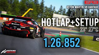 ZOLDER HOTLAP  SETUP 126852 ASTON MARTIN V8 GT3  ACC 198 [upl. by Seldon]