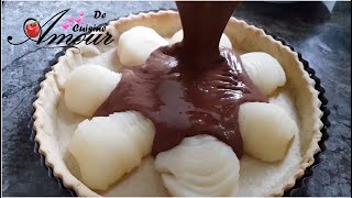 la tarte au chocolat et poires facile et inratable de Stéphane Glacier [upl. by Katherin]