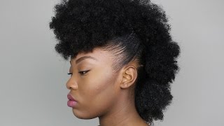 HOW TO The FROhawk Tutorial on Natural Hair [upl. by Esilana]