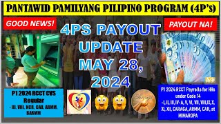 4PS PAYOUT UPDATE MAY 28 2024 GOOD NEWS P1 2024 RCCT REGION 112 CARAGA ARMM CAR MIMAROPA [upl. by Gentes458]