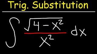 Trigonometric Substitution [upl. by Cannell]