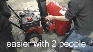 How to change or replace your belts on your two stage mtd snowblower The hard way [upl. by Calderon736]