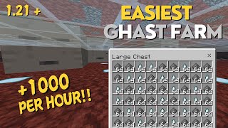 Easiest Ghast and Gunpowder Farm in Minecraft Bedrock 121 [upl. by Idell]