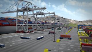 TBA Container Terminal Simulation [upl. by Beaner187]