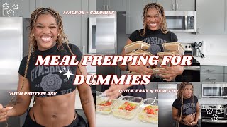 MEAL PREP FOR BEGINNERS  tips that actually HELP high protein low cal recipe [upl. by Eelhsa]