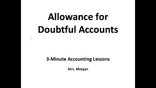 Allowance for Doubtful Accounts [upl. by Etoile]