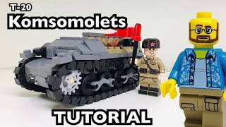 WW2 Lego cBricks T20 Komsomolets TutorialInstructions [upl. by Ennaeirrac243]