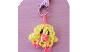 Loom Bands Anleitung deutsch Küken Schüsselanhänger  Charms ChickTutorial [upl. by Clarkin]