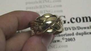 Puzzle Ring Solution for 8 Band LARGE Puzzle Rings 8B142 [upl. by Concettina97]