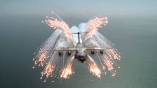 Airbus A400M Spectacular Jettison of Decoy Flares [upl. by Namad573]