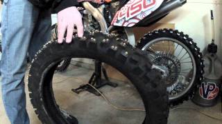 How To Stud a Motocross Tire [upl. by Ahseinad]