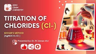 Silver Nitrate Titration  Estimation of Chloride  K2CrO4  AgNO3  Argentometry  KCl  ZCC [upl. by Dorine]