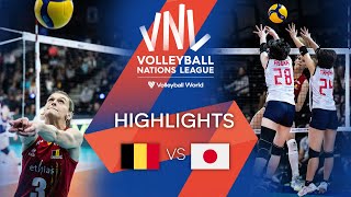 🇧🇪 BEL vs 🇯🇵 JPN  Highlights Week 3  Womens VNL 2022 [upl. by Acinet]