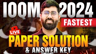 IOQM 2024  🔴Live Paper Solution  Fastest Answer Key🔥 Motion Foundation ioqm ioqm2024 [upl. by Nelubez748]