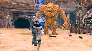 501st Legion VS Rancor  STAR WARS JEDI SURVIVOR [upl. by Oicnedif]