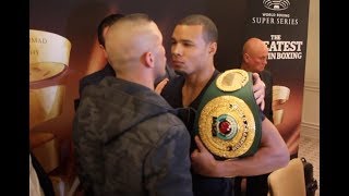 INTENSE FACE OFF  CHRIS EUBANK JR v AVNI YILDIRIM  HEAD TO HEAD  FIRST PRESS CONFERENCE  WSSB [upl. by Einaffit433]