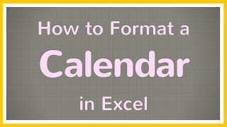 How to Format a Calendar in Excel  Tutorial 📆 [upl. by Aaron]