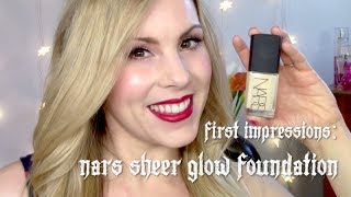 First Impression  NARS Sheer Glow Foundation [upl. by Rajiv]